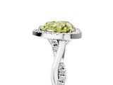 White gold Fancy Yellow Heart  Halo Twist Band Solitaire Ring_24