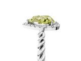 White gold Fancy Yellow Heart  Halo Twisted Band Four-Prong Diamond Ring_25