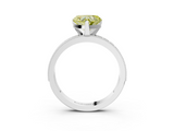 White gold Fancy Yellow Heart  Milgrain Pave Diamond Engagement Ring with Four-Prong Setting_173
