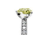 White gold Fancy Yellow Heart  Milgrain Pave Diamond Engagement Ring with Four-Prong Setting_175