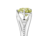 White gold Fancy Yellow Heart  Solitaire Beaded Band Six-Prong Setting_5