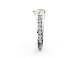 White gold Fancy Yellow Heart  Solitaire Bezel-Set Diamond Ring with Channel-Set Band_39