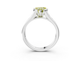 White gold Fancy Yellow Heart  Solitaire Bezel-Set Diamond Ring with Channel-Set Band_40