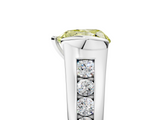 White gold Fancy Yellow Heart  Solitaire Bezel-Set Diamond Ring with Channel-Set Band_42