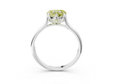 White gold Fancy Yellow Heart  Solitaire Cathedral Diamond Ring with Six-Prong Setting_54