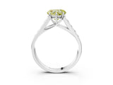 White gold Fancy Yellow Heart  Solitaire Channel-Set Diamond Engagement Ring with Four-Prong Setting_35