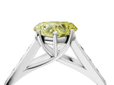 White gold Fancy Yellow Heart  Solitaire Channel-Set Diamond Engagement Ring with Four-Prong Setting_36