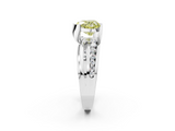 White gold Fancy Yellow Heart  Solitaire Channel-Set Split Shank Ring with Tension Prong Setting_5