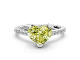 White gold Fancy Yellow Heart  Solitaire Diamond Engagement Ring with Pave Band and Six-Prong Setting_20