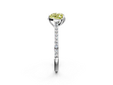 White gold Fancy Yellow Heart  Solitaire Diamond Engagement Ring with Pave Band and Six-Prong Setting_22