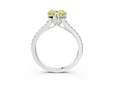 White gold Fancy Yellow Heart  Solitaire Diamond Engagement Ring with Pave Band and Six-Prong Setting_23