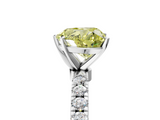 White gold Fancy Yellow Heart  Solitaire Diamond Pavé Band with Four-Prong Setting_34