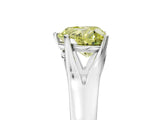 White gold Fancy Yellow Heart  Solitaire Diamond Ring with Cathedral Band and Four-Prong Setting_72