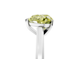 White gold Fancy Yellow Heart  Solitaire Diamond Ring with Four-Prong Setting and Classic Band_8