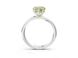 White gold Fancy Yellow Heart  Solitaire Diamond Ring with Four-Prong Setting on a Plain Band_35