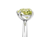 White gold Fancy Yellow Heart  Solitaire Diamond Ring with Four-Prong Setting on a Plain Band_37