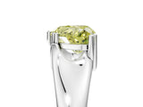 White gold Fancy Yellow Heart  Solitaire Diamond Ring with Six-Prong Cathedral Setting_55