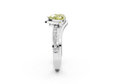 White gold Fancy Yellow Heart  Solitaire Diamond Ring with Split Shank and Prong Setting_43
