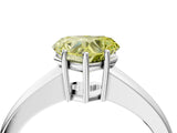 White gold Fancy Yellow Heart  Solitaire Diamond Ring with Tapered Band and Four-Prong Setting_55