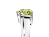 White gold Fancy Yellow Heart  Solitaire Diamond Ring with Tapered Band and Four-Prong Setting_56