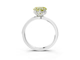 White gold Fancy Yellow Heart  Solitaire Diamond Ring with Thin Band and Four-Prong Setting_87