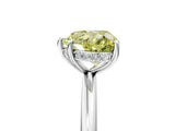 White gold Fancy Yellow Heart  Solitaire Diamond Ring with a Classic Band and Four-Prong Setting 1