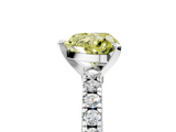 White gold Fancy Yellow Heart  Solitaire Diamond with Pavé Band and Four-Prong Setting_178