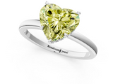 White gold Fancy Yellow Heart  Solitaire Engagement Ring with Cathedral Band and Four-Prong Setting_21