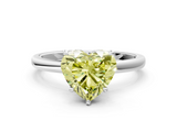 White gold Fancy Yellow Heart  Solitaire Engagement Ring with Cathedral Band and Four-Prong Setting_21