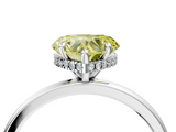 White gold Fancy Yellow Heart  Solitaire Engagement Ring with Cathedral Band and Four-Prong Setting_25
