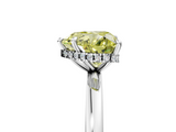 White gold Fancy Yellow Heart  Solitaire Engagement Ring with Cathedral Band and Four-Prong Setting_26