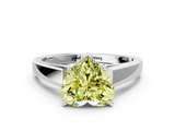 White gold Fancy Yellow Heart  Solitaire Engagement Ring with Four-Prong Setting and Tapered Band_3