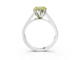 White gold Fancy Yellow Heart  Solitaire Engagement Ring with Four-Prong Setting and Tapered Band_6