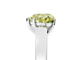 White gold Fancy Yellow Heart  Solitaire Engagement Ring with Four-Prong Setting and Tapered Band_8