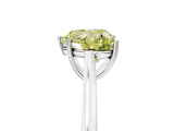 White gold Fancy Yellow Heart  Solitaire Heart Prong Engagement Ring with Tapered Band_60