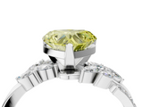 White gold Fancy Yellow Heart  Solitaire Marquise Twist Band with Six-Prong Setting_59