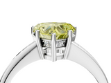 White gold Fancy Yellow Heart  Solitaire Pavé Band Prong Setting Ring_24
