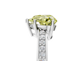 White gold Fancy Yellow Heart  Solitaire Pavé Band Prong Setting Ring_25