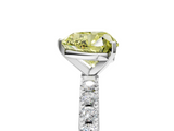 White gold Fancy Yellow Heart  Solitaire Pavé Band with Four-Prong Setting_177