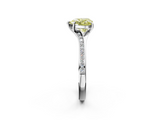 White gold Fancy Yellow Heart  Solitaire Pavé Band with Four-Prong Setting_30