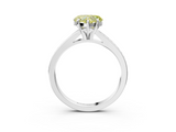 White gold Fancy Yellow Heart  Solitaire Pavé Band with Four-Prong Setting_31