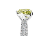 White gold Fancy Yellow Heart  Solitaire Pavé Diamond Engagement Ring with Four-Prong Setting_181