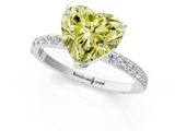 White gold Fancy Yellow Heart  Solitaire Pavé Diamond Engagement Ring with Four-Prong Setting_41
