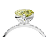 White gold Fancy Yellow Heart  Solitaire Pavé Diamond Engagement Ring with Four-Prong Setting_43