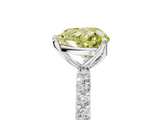 White gold Fancy Yellow Heart  Solitaire Pavé Diamond Engagement Ring with Four-Prong Setting_45