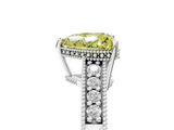 White gold Fancy Yellow Heart  Solitaire Pavé Diamond Milgrain Engagement Ring with Four-Prong Setting_8