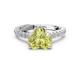 White gold Fancy Yellow Heart  Solitaire Pave Diamond Engagement Ring with Prong Setting_19