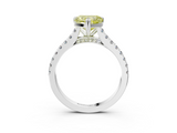 White gold Fancy Yellow Heart  Solitaire Pave Diamond Engagement Ring with Prong Setting_23
