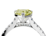 White gold Fancy Yellow Heart  Solitaire Pave Diamond Engagement Ring with Prong Setting_23