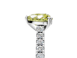 White gold Fancy Yellow Heart  Solitaire Pave Diamond Engagement Ring with Prong Setting_24
